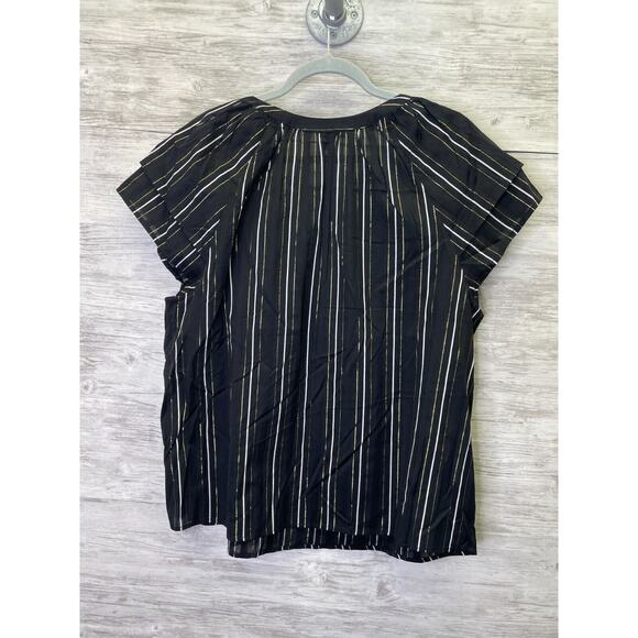Ann Taylor Black and White Striped Blouse - Picture 10 of 11